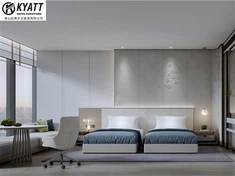 Muotihotellihuoneen kalusteet