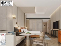 Hotellin vierashuoneen kalusteet